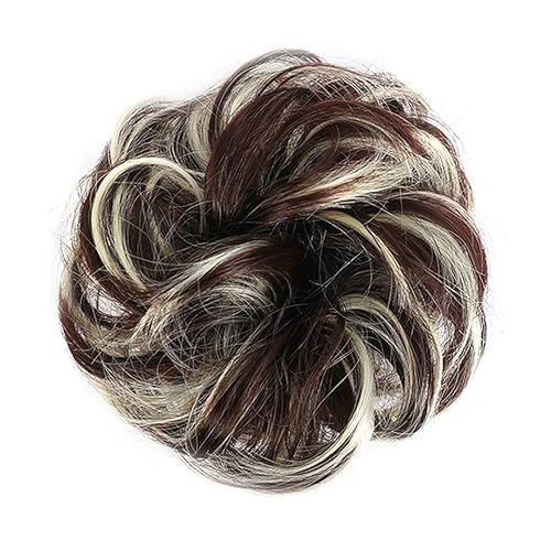 Bun Haarteile (1/2 Stück) Dutt-Pferdeschwanz-Haarverlängerungen for Frauen, Mädchen, Kinder, synthetische lockige Donut-Chignon-Haarteile, elastisches Haarband, Hochsteckfrisur, Chignon, flauschiges, von CLoxks