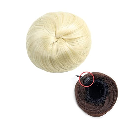 Bun Haarteile Fake-Ballett-Dutt mit Kordelzug for Frauen und Mädchen, synthetischer Haarknoten, gerader Chignon, Hochsteckfrisur, Donut-Chignon-Haarteil, synthetisch Echthaar Haarteil Haargummi (Colo von CLoxks