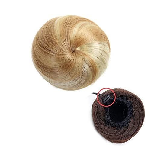 Bun Haarteile Fake-Ballett-Dutt mit Kordelzug for Frauen und Mädchen, synthetischer Haarknoten, gerader Chignon, Hochsteckfrisur, Donut-Chignon-Haarteil, synthetisch Echthaar Haarteil Haargummi (Colo von CLoxks