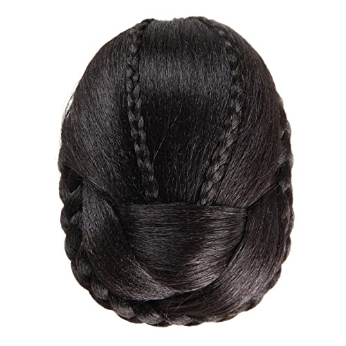 Bun Haarteile Geflochtener Dutt, elegantes Haarteil, synthetisches geflochtenes Chignon-Haarteil mit integrierten Kämmen for Frauen und Mädchen, Party, Hochzeit, Tanzen, Haar-Accessoire Echthaar Haart von CLoxks