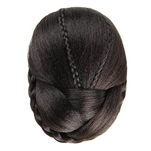 Bun Haarteile Geflochtener Dutt, elegantes Haarteil, synthetisches geflochtenes Chignon-Haarteil mit integrierten Kämmen for Frauen und Mädchen, Party, Hochzeit, Tanzen, Haar-Accessoire Echthaar Haart von CLoxks