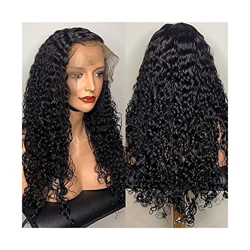 Damen Perücken 360 Lace Frontal Perücke volle Spitze Menschenhaar-Perücken for Frauen Menschliches Haar brasilianische lose tiefe Welle Frontal Perücke Schwarz Curly Echthaar Perücke Beauty Ladieshair von CLoxks