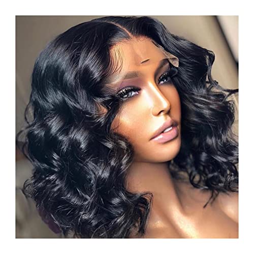 Damen Perücken Body Wave Lace Front Perücke 4 × 4 Bob Perücke Menschliches Haar for schwarze Frauen vorgeptet mit Babyhaar Brasilianer Remy 13x4 HD Spitze Frontal Perücken Beauty Ladieshair (Size : 4 von CLoxks