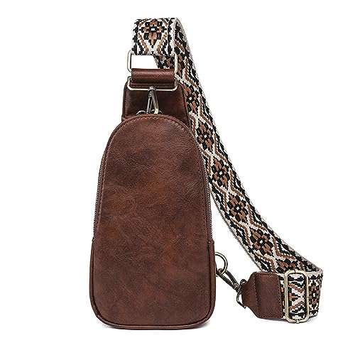 Hüfttaschen Fashion Bag Damen Hüfttasche Damenmode Damen Brusttasche Damen Tasche Dunkelbraun von CLoxks