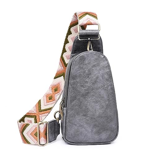 Hüfttaschen Fashion Bag Damen Hüfttasche Damenmode Damen Brusttasche Damen Tasche Grau von CLoxks