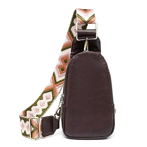 Hüfttaschen Fashion Bag Damen Hüfttasche Damenmode Damen Brusttasche Damen Tasche Kaffee von CLoxks