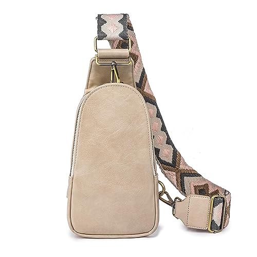 Hüfttaschen Fashion Bag Damen Hüfttasche Damenmode Damen Brusttasche Damentasche Beigeweiß von CLoxks