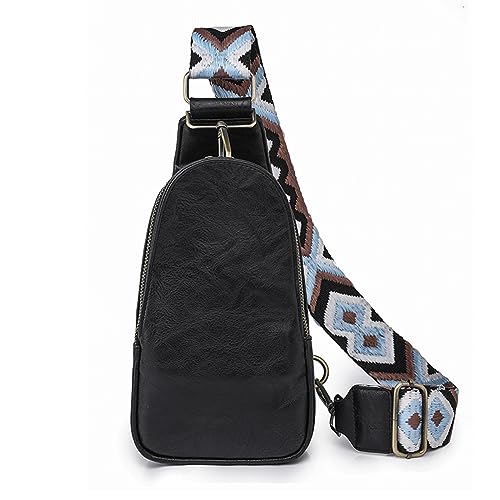 Hüfttaschen Mode Brusttasche, Damen-Gürteltasche, Damen-Modetasche, Umhängetasche, Damen-Rucksack, Kleine Tasche Schwarz von CLoxks