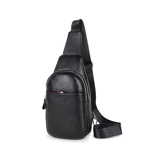 Hüfttaschen Mode Brusttasche Für Herren Head Layer Umhängetasche Umhängetasche Für Business Herrentasche Hüfttasche Schwarz von CLoxks