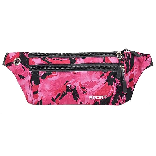 Hüfttaschen Mode Sport Waistpack Single Shoulder Oblique Cross Business Wallet Outdoor Sport Running Fit Waistpack 6.5 Pink von CLoxks