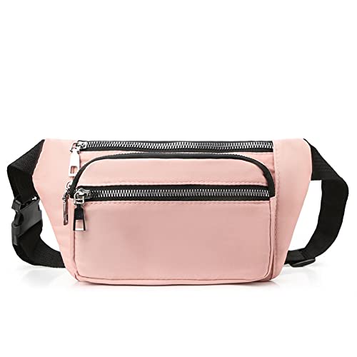 Hüfttaschen Modische Gürteltasche Für Männer, Oxford-Stoff, Lässige Brusttasche, Große Kapazität, Mehrschichtiges Handy, Zero Wallet Für Frauen Rosa von CLoxks