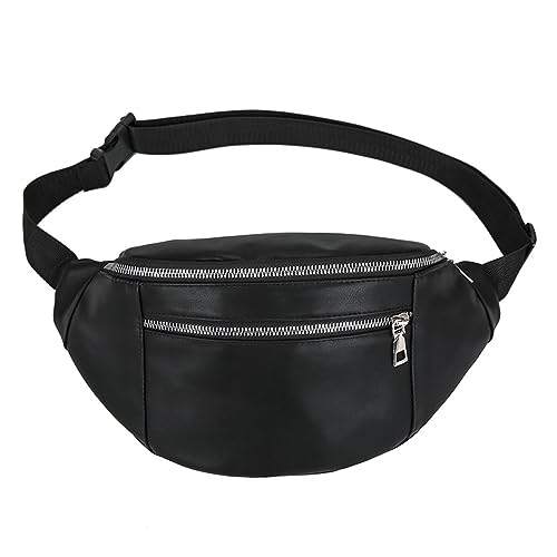 Hüfttaschen Modische Herren-Brusttasche, Multifunktionale Damen-Hüfttasche, Lässige Und Modische One-Shoulder-Umhängetasche Schwarz von CLoxks