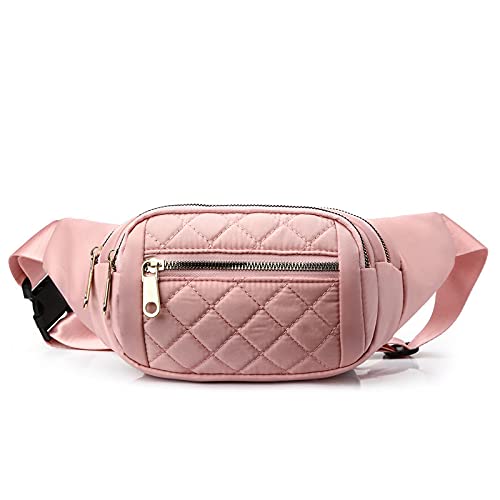 Hüfttaschen Modische Herren- Und Damen-Gürteltasche Bestickter Faden Einzelschulter-Umhängetasche Outdoor-Sport Multifunktions-Brusttasche Rosa von CLoxks