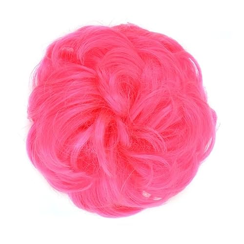 clip im haarteil (1/2 Stück) Dutt-Pferdeschwanz-Haarverlängerungen for Frauen, Mädchen, Kinder, synthetische lockige Donut-Chignon-Haarteile, elastisches Haarband, Hochsteckfrisur, Chignon, flauschige von CLoxks