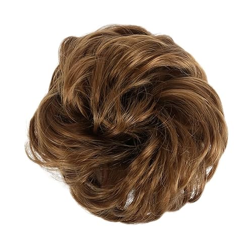 clip im haarteil (1/2 Stück) Dutt-Pferdeschwanz-Haarverlängerungen for Frauen, Mädchen, Kinder, synthetische lockige Donut-Chignon-Haarteile, elastisches Haarband, Hochsteckfrisur, Chignon, flauschige von CLoxks