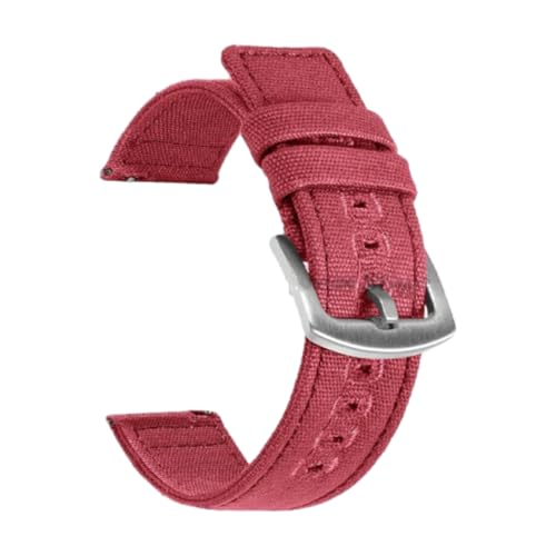 18/20/22 mm Uhrenarmband aus gewebtem Canvas, Schnellverschluss-Design, Ersatzarmband,18 mm von CLywdp