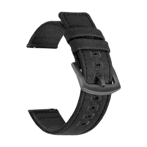 18/20/22 mm Uhrenarmband aus gewebtem Canvas, Schnellverschluss-Design, Ersatzarmband,20 mm von CLywdp