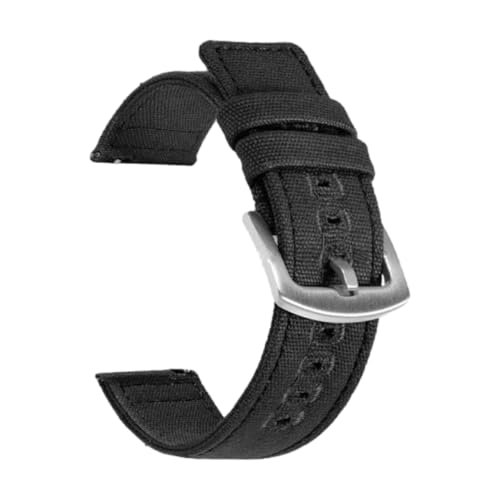 18/20/22 mm Uhrenarmband aus gewebtem Canvas, Schnellverschluss-Design, Ersatzarmband,20 mm von CLywdp