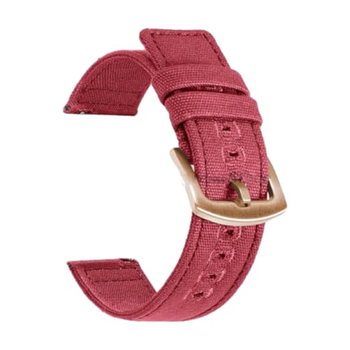 18/20/22 mm Uhrenarmband aus gewebtem Canvas, Schnellverschluss-Design, Ersatzarmband,22 mm von CLywdp