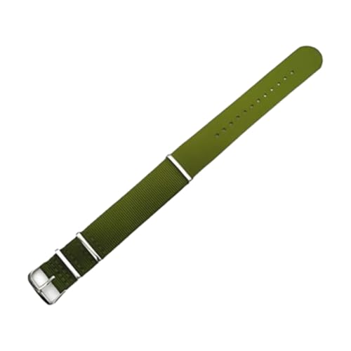 18/20/22 mm gewebtes Uhrenarmband aus Nylon, universelles Uhrenarmband aus Canvas, lässig und vielseitig,Grün,20 mm von CLywdp