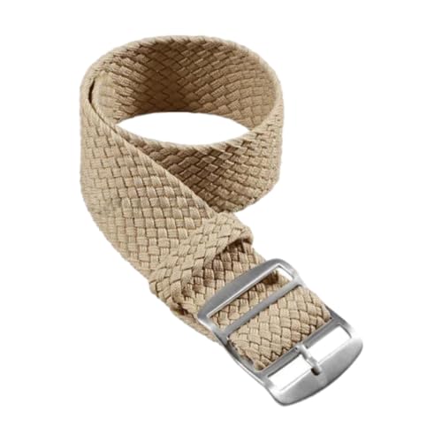 CLywdp 14/16/18/20/22 mm geflochtenes Nylonarmband für Uhren, Ersatzarmband aus Stoff,Khaki,14 mm CLywdp 14/16/18/20/22 mm geflochtenes Nylonarmband für Uhren, Ersatzarmband aus Stoff,Khaki,14 mm von CLywdp