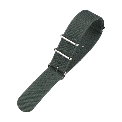 CLywdp 16/18/19/20/22/22/24 mm Nylon-Uhrenarmband, Stoff-Ersatzarmband, Armbandzubehör,Grau,20 mm von CLywdp
