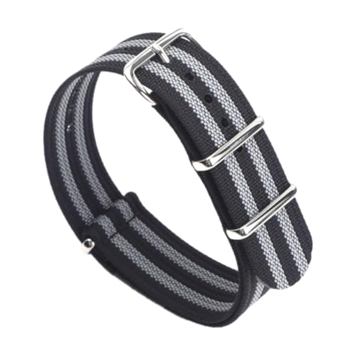 CLywdp 16/18/19/20/22/22/24 mm Uhrenarmband, geflochtenes Nylongewebe, Armbandzubehör,22 mm von CLywdp