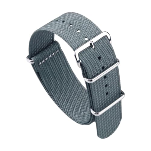 CLywdp 16/18/19/20/22/22/24 mm Uhrenarmband, geflochtenes Nylongewebe, Armbandzubehör,Grau,19 mm von CLywdp