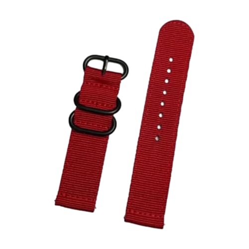 CLywdp 18/20/22/24 mm Nylon-Sportuhrenarmband, universelles Smartwatch-Ersatzarmband, verstellbares Uhrenarmband,Rot,24 mm von CLywdp