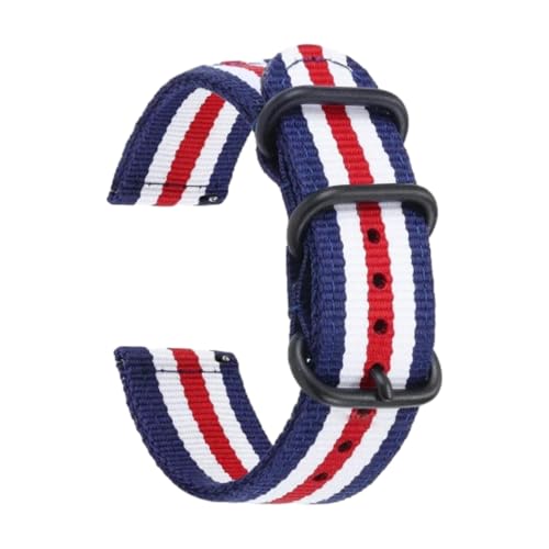 CLywdp 18/20/22/24 mm Nylon-Uhrenarmband, Ersatz-Uhrenarmband, lässig und schlicht.,22 mm von CLywdp