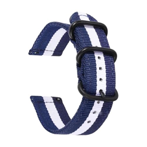 CLywdp 18/20/22/24 mm Nylon-Uhrenarmband, Ersatz-Uhrenarmband, lässig und schlicht.,24 mm von CLywdp