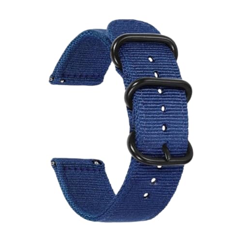CLywdp 18/20/22/24 mm Nylon-Uhrenarmband, Ersatz-Uhrenarmband, lässig und schlicht.,Blau,24 mm von CLywdp