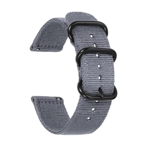 CLywdp 18/20/22/24 mm Nylon-Uhrenarmband, Ersatz-Uhrenarmband, lässig und schlicht.,Grau,22 mm von CLywdp