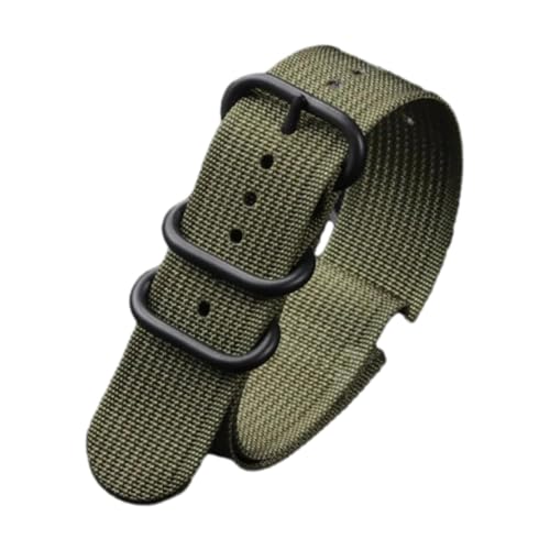 CLywdp 18/20/22/24 mm Nylon-Uhrenarmband, waschbares Ersatzarmband,Grün,22 mm von CLywdp