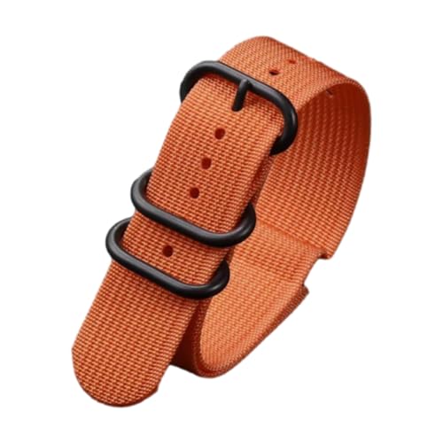 CLywdp 18/20/22/24 mm Nylon-Uhrenarmband, waschbares Ersatzarmband,Orange,24 mm von CLywdp