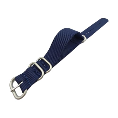 CLywdp 18/20/22/24 mm Uhrenarmband aus gewebtem Nylon-Canvas, universelles Uhrenarmband, alltägliches Ersatzzubehör,Blau,22 mm von CLywdp