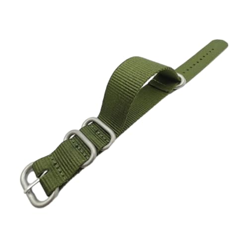 CLywdp 18/20/22/24 mm Uhrenarmband aus gewebtem Nylon-Canvas, universelles Uhrenarmband, alltägliches Ersatzzubehör,Grün,20 mm von CLywdp