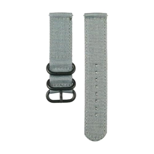 CLywdp 18/20/22/24 mm gewebtes Uhrenarmband aus Nylon, wasserdichtes Gewebe, Ersatzarmband für Uhren.,Grau,22 mm von CLywdp