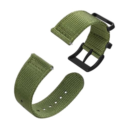 CLywdp 18/20/22 mm Nylon-Uhrenarmband, Schnellverschluss, silberne Stahlschnalle,18 mm von CLywdp