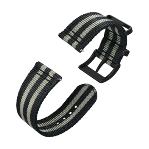 CLywdp 18/20/22 mm Nylon-Uhrenarmband, Schnellverschluss, silberne Stahlschnalle,18 mm von CLywdp