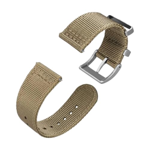 CLywdp 18/20/22 mm Nylon-Uhrenarmband, Schnellverschluss, silberne Stahlschnalle,20 mm von CLywdp