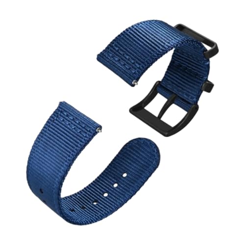 CLywdp 18/20/22 mm Nylon-Uhrenarmband, Schnellverschluss, silberne Stahlschnalle,22 mm von CLywdp