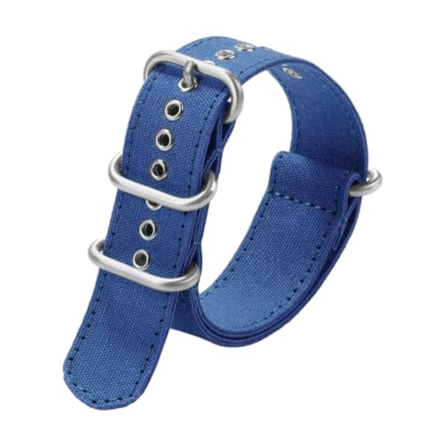 CLywdp 18/20/22 mm Uhrenarmband aus Nylon-Canvas, Ersatzarmband, alltägliches Freizeitaccessoire.,Blau,18 mm von CLywdp