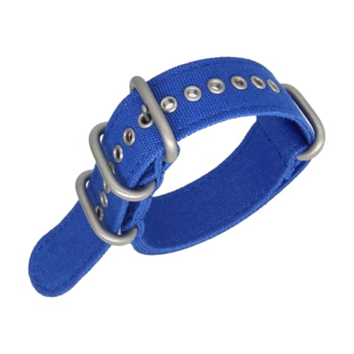 CLywdp 18/20/22 mm Uhrenarmband aus Nylon-Canvas, einfaches und vielseitiges Ersatzarmband,Blau,20 mm von CLywdp