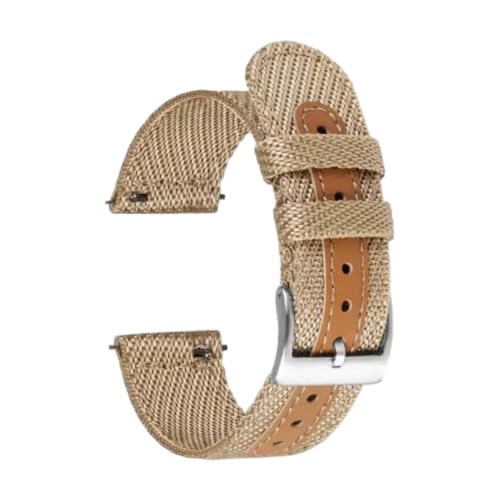 CLywdp 18/20 mm Nylonband, silberne Edelstahlschnalle, Ersatzband,Khaki,20 mm CLywdp 18/20 mm Nylonband, silberne Edelstahlschnalle, Ersatzband,Khaki,20 mm von CLywdp