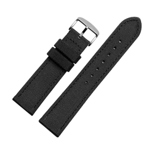 CLywdp 19/20/22/23/24 mm Uhrenarmband aus Nylon-Leder, waschbar, einfaches und vielseitiges Ersatzarmband,22 mm von CLywdp