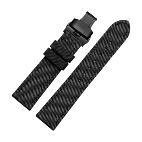 CLywdp 19/20/22/23/24 mm Uhrenarmband aus Nylon-Leder, waschbar, einfaches und vielseitiges Ersatzarmband,23 mm von CLywdp