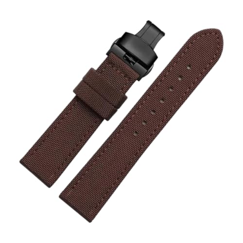 CLywdp 19/20/22/23/24 mm Uhrenarmband aus Nylon-Leder, waschbar, einfaches und vielseitiges Ersatzarmband,23 mm von CLywdp
