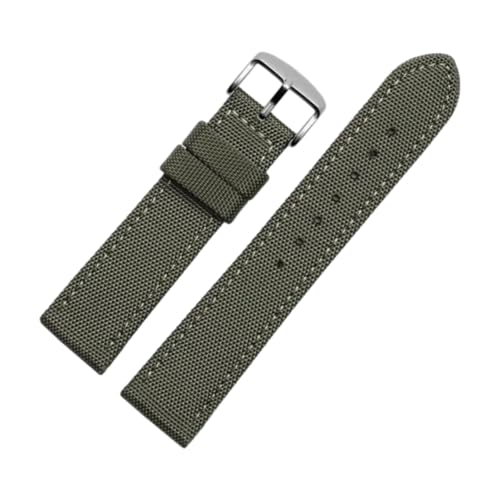 CLywdp 19/20/22/23/24 mm Uhrenarmband aus Nylon-Leder, waschbar, einfaches und vielseitiges Ersatzarmband,24 mm von CLywdp