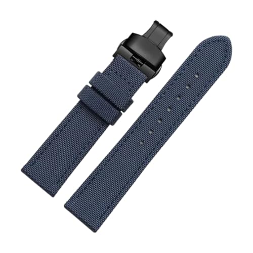CLywdp 19/20/22/23/24 mm Uhrenarmband aus Nylon-Leder, waschbar, einfaches und vielseitiges Ersatzarmband,24 mm von CLywdp